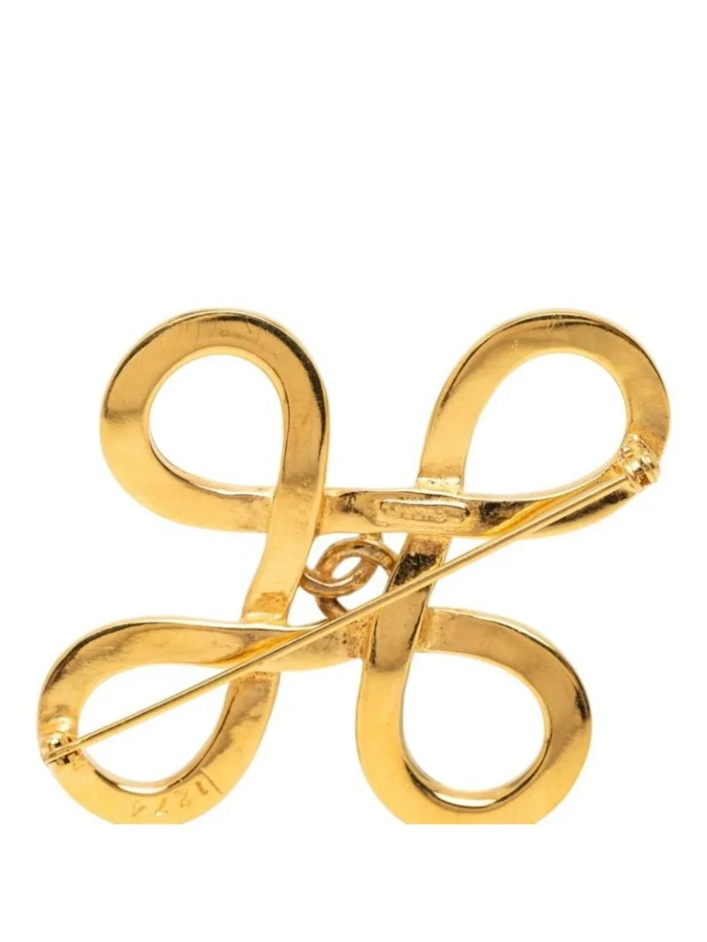 Chanel CC Logo Brooch Gold Plated